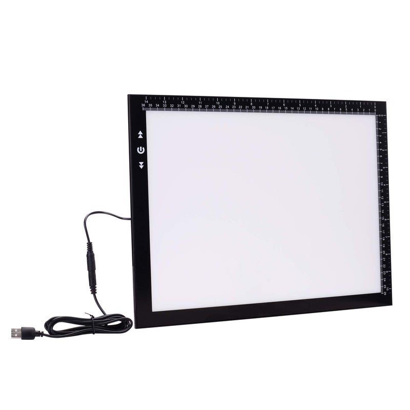 HSK B4/A3s Artist tracing Light Box Copy Table,USB Power Dimmerable 6000 Lux Lock Button Artcraft Light Pad for Tatto Drawing, Sketching, Animation,Diamond Painting - Image 3